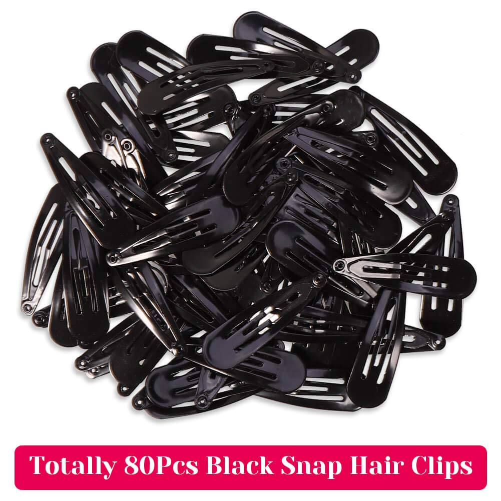 Anezus 80 Pcs Hair Clips Hair Barrettes 2 Inch Snap Non-Slip Metal Hair Clips