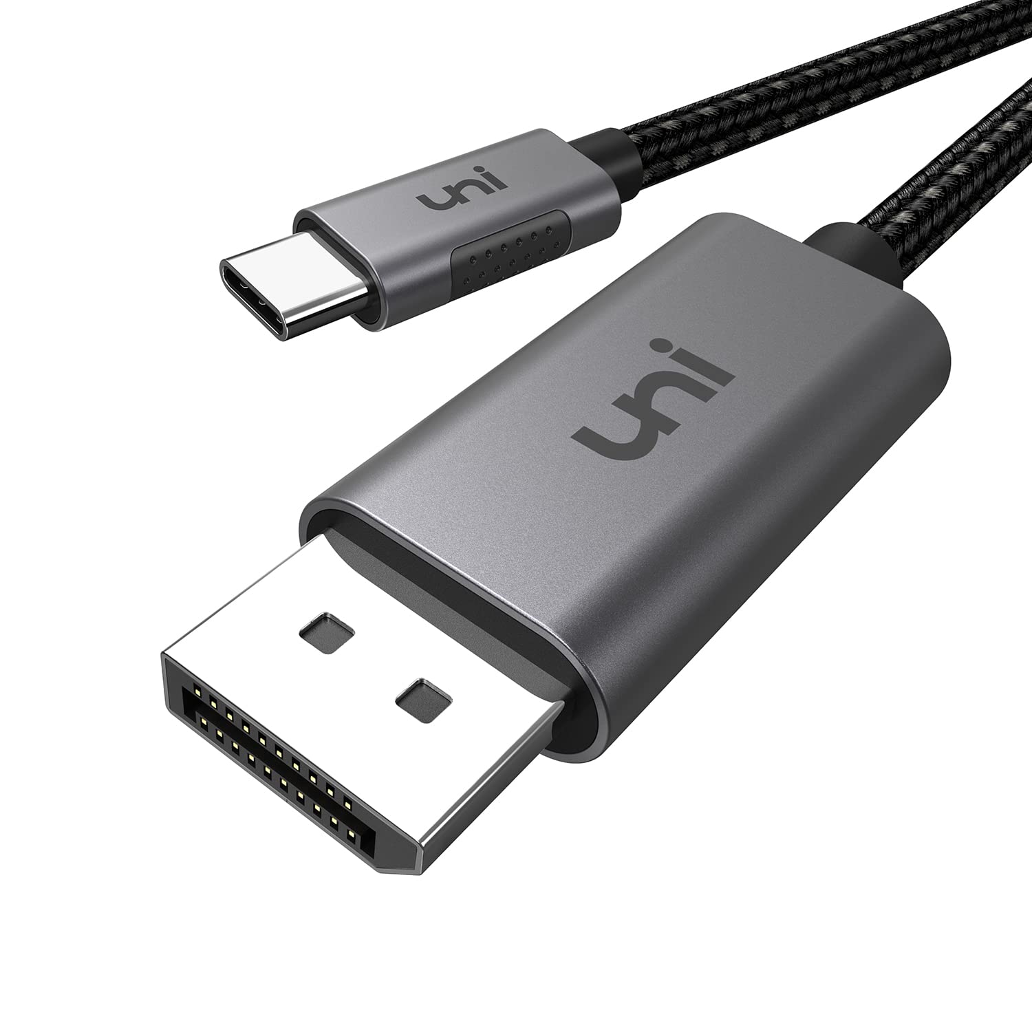 uni USB C to DisplayPort Cable for Home Office (4K@60Hz, 2K@165Hz), Sturdy Aluminum USB Type-C to DisplayPort Cable [Thunderbolt 3/4 Compatible] for MacBook Pro/Air, iPhone 15 Pro/Max, XPS, Surface