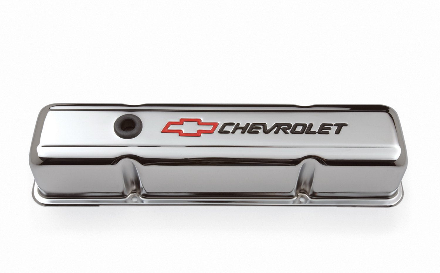 Proform 141-899 SBC Chrome Valve Cover with Baffle, red