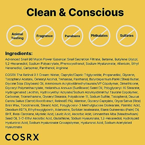 COSRX Snail Mucin 96% Power Face Serum 3.38 fl oz 100ml, Hydrating Serum for Face, Self Care, Glow Skin under Makeup, Korean Skin Care, Korean Beauty