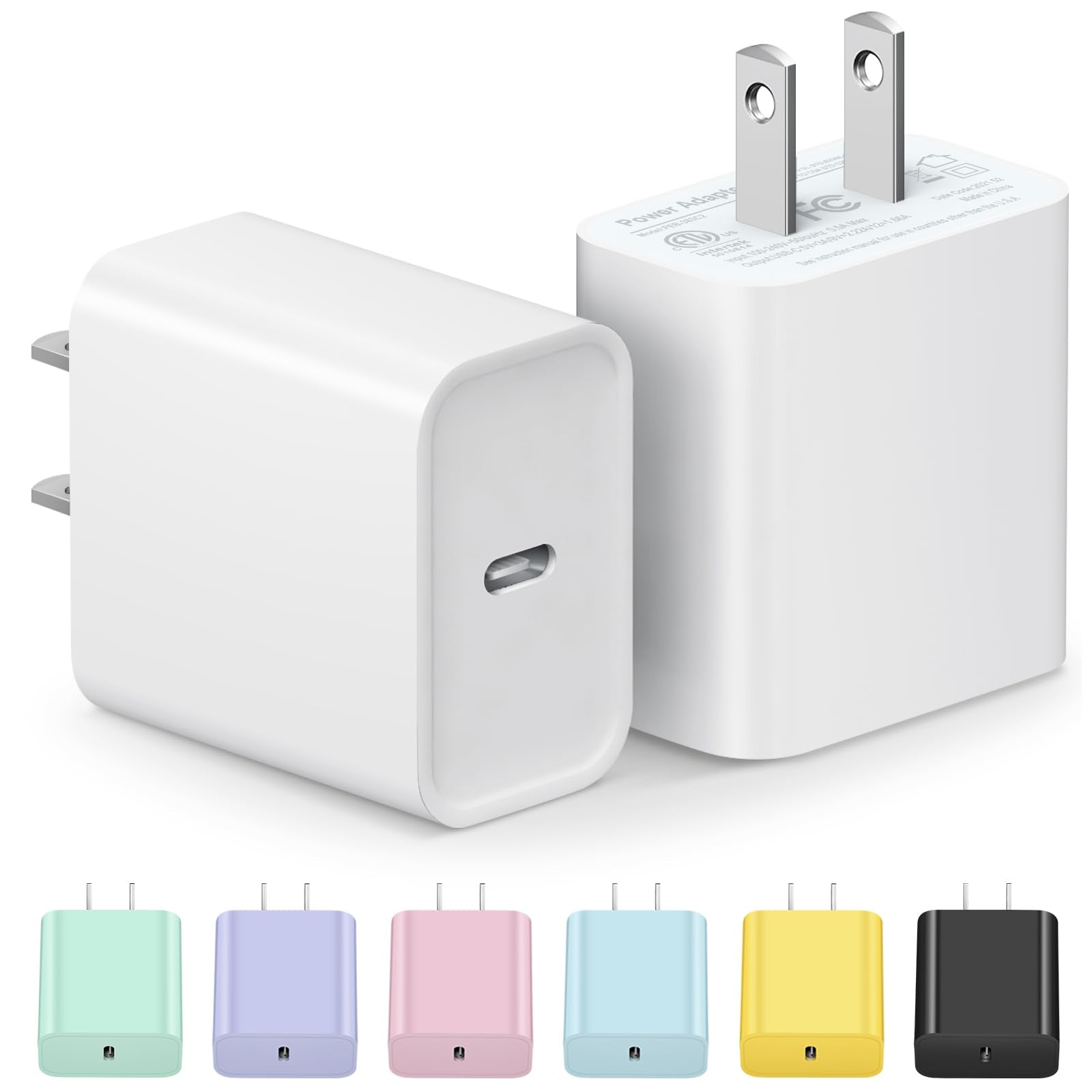 iPhone 16 Charger Block, USB C Charger Block for iPhone 16 15 14 13 12 11 Wall Charger Fast Charging 20W Power Adapter Cube for iPhone, iPad, Google, Samsung and More