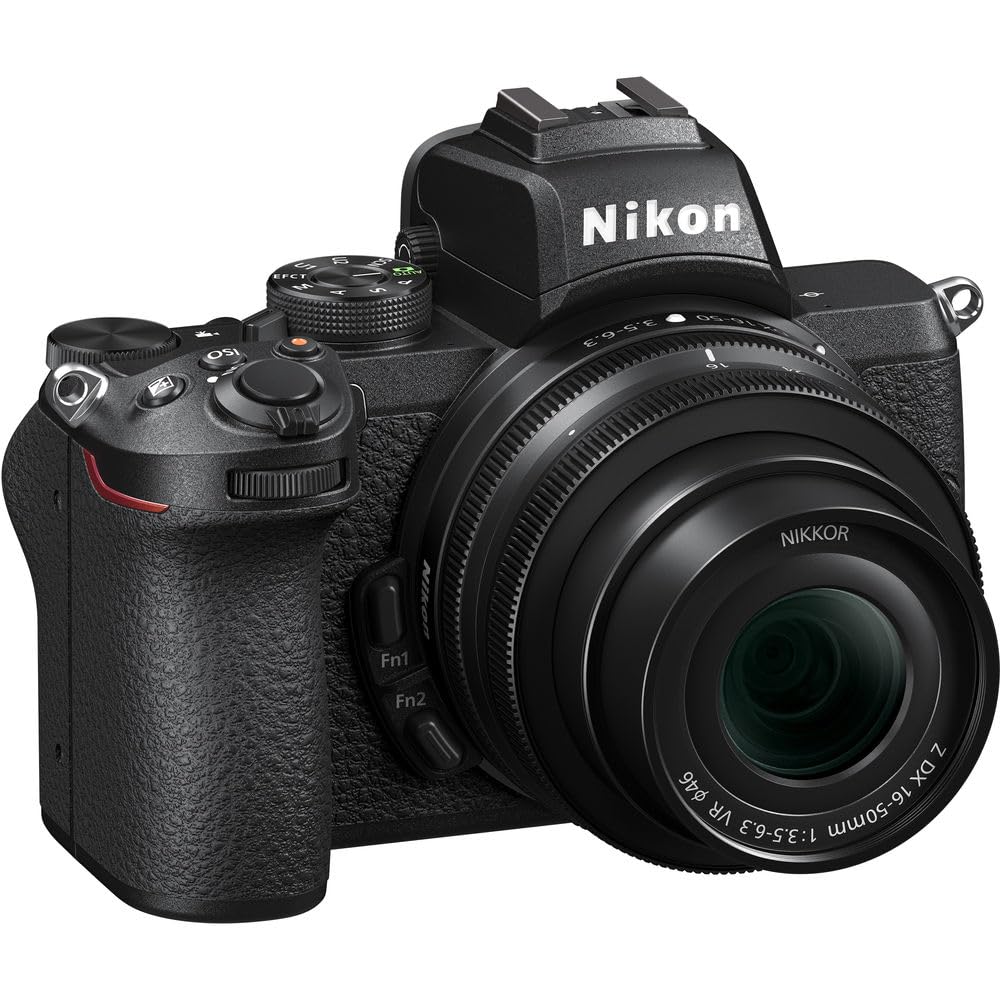 Nikon Z50 Compact Lightweight Mirrorless Camera with 16-50mm and 50-250mm Lenses + ENEL25 Replacement Battery + Extreme PRO 64GB Card+ UV Lens Filter + Photo Editing Software + More