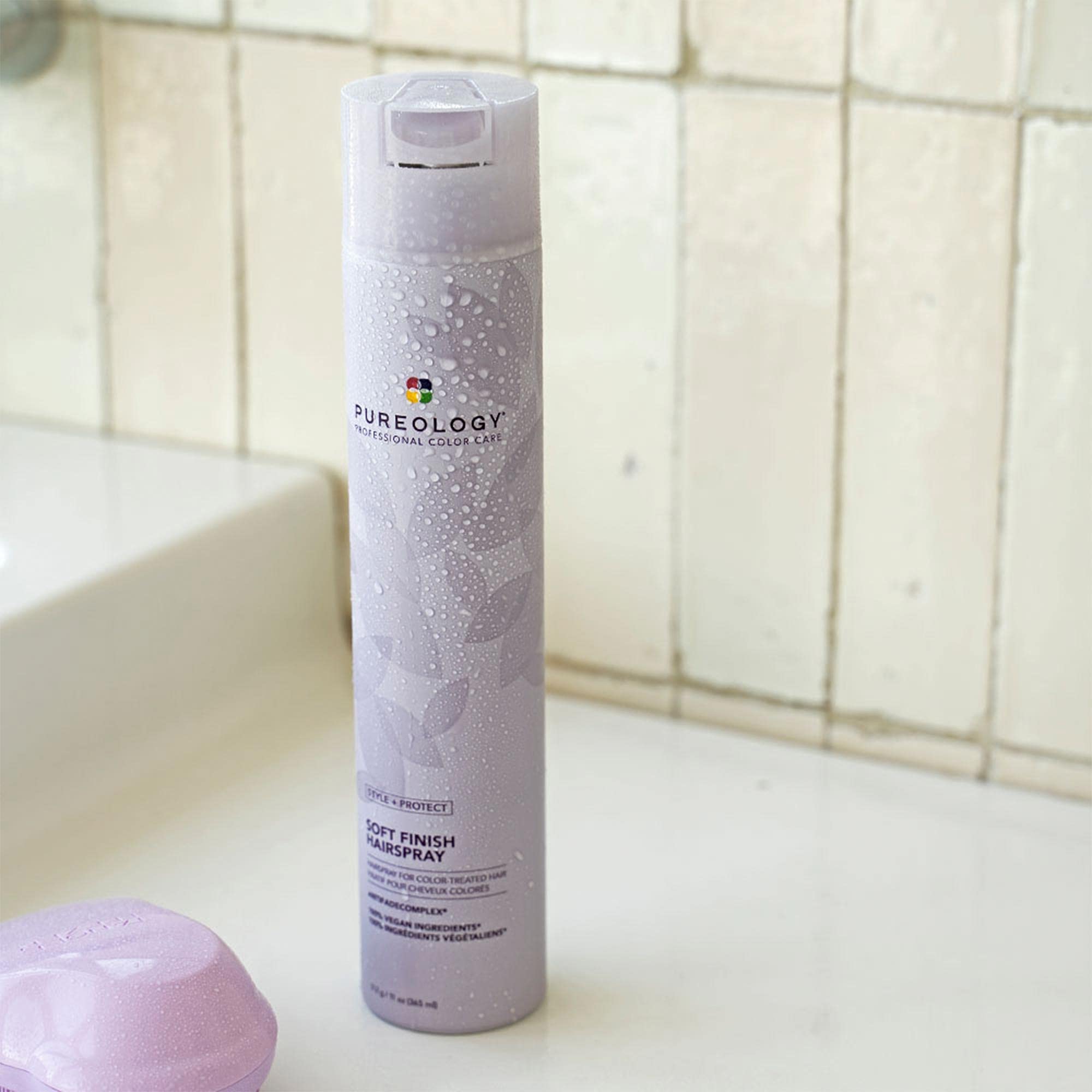 Pureology Style + Protect Soft Finish Hairspray | For Color-Treated Hair | Flexible Hold, Non-Drying Hairspray | Silicone Free | Vegan | Updated Packaging | 11 Oz.|