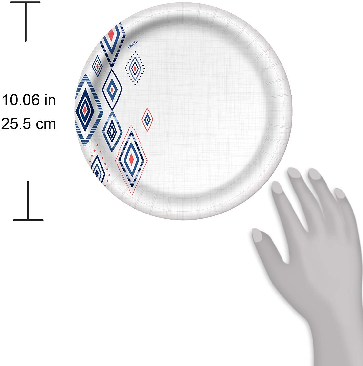 Dixie Large Paper Plates, 10 Inch, 220 Count, 2X Stronger*, Microwave-Safe, Soak-Proof, Cut Resistant, Disposable Plates For Everyday Breakfast, Lunch, & Dinner Meals