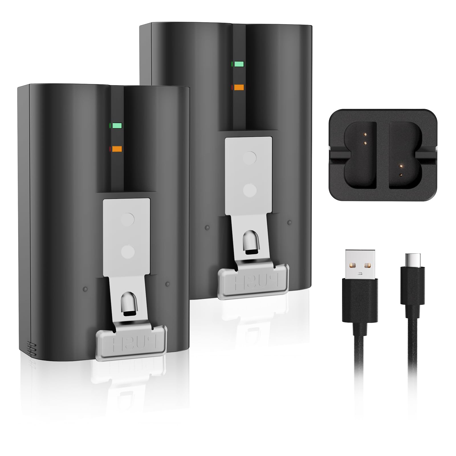 DangChu 2Pack Replacement for Ring Doorbell Battery, 6040mAh Rechargeable Ring Camera Battery with Charger Station, Compatible with Ring-Video Doorbell 2/3/3plus/4, Stick Up Cam and Spotlight Cam