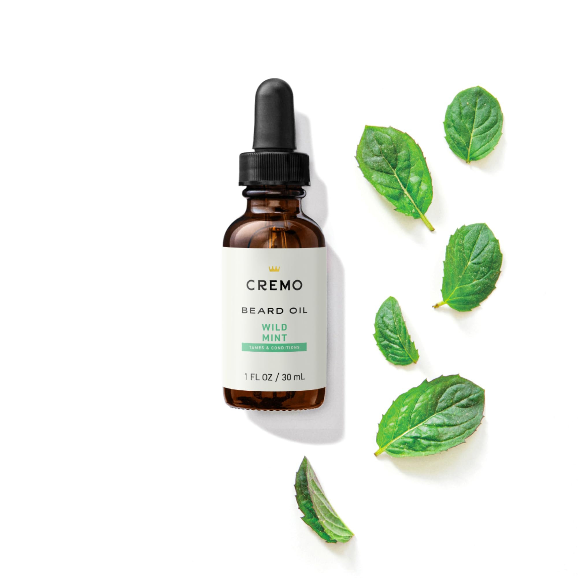 Cremo Beard Oil, Revitalizing Wild Mint, 1 fl oz - Restore Natural Moisture and Soften Your Beard To Help Relieve Beard Itch