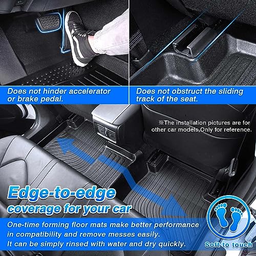 Cartist Floor Mats Custom Fit for Jeep Grand Cherokee L (7 Seater) 2021-2025 Accessories 1st and 2nd Row All Weather Floor Liners Heavy Duty TPE