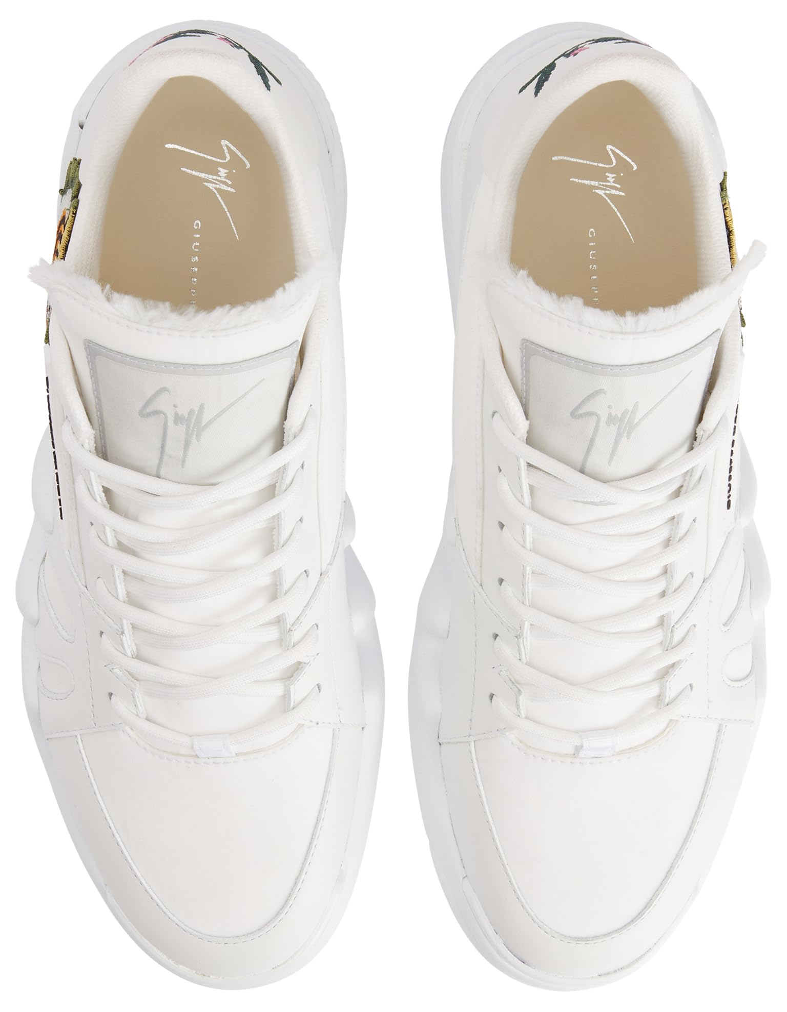 Giuseppe Zanotti, Talon Fabric Low Top Sneakers, 8, White