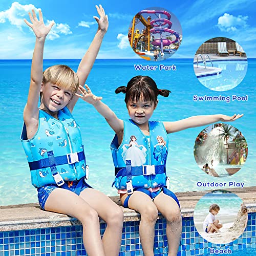 DOOHALO Toddler Swim Vest Kids Swimming Training Vest for Boys Girls Suitable for Age 1 to 8 Years 20Ibs - 46Ibs