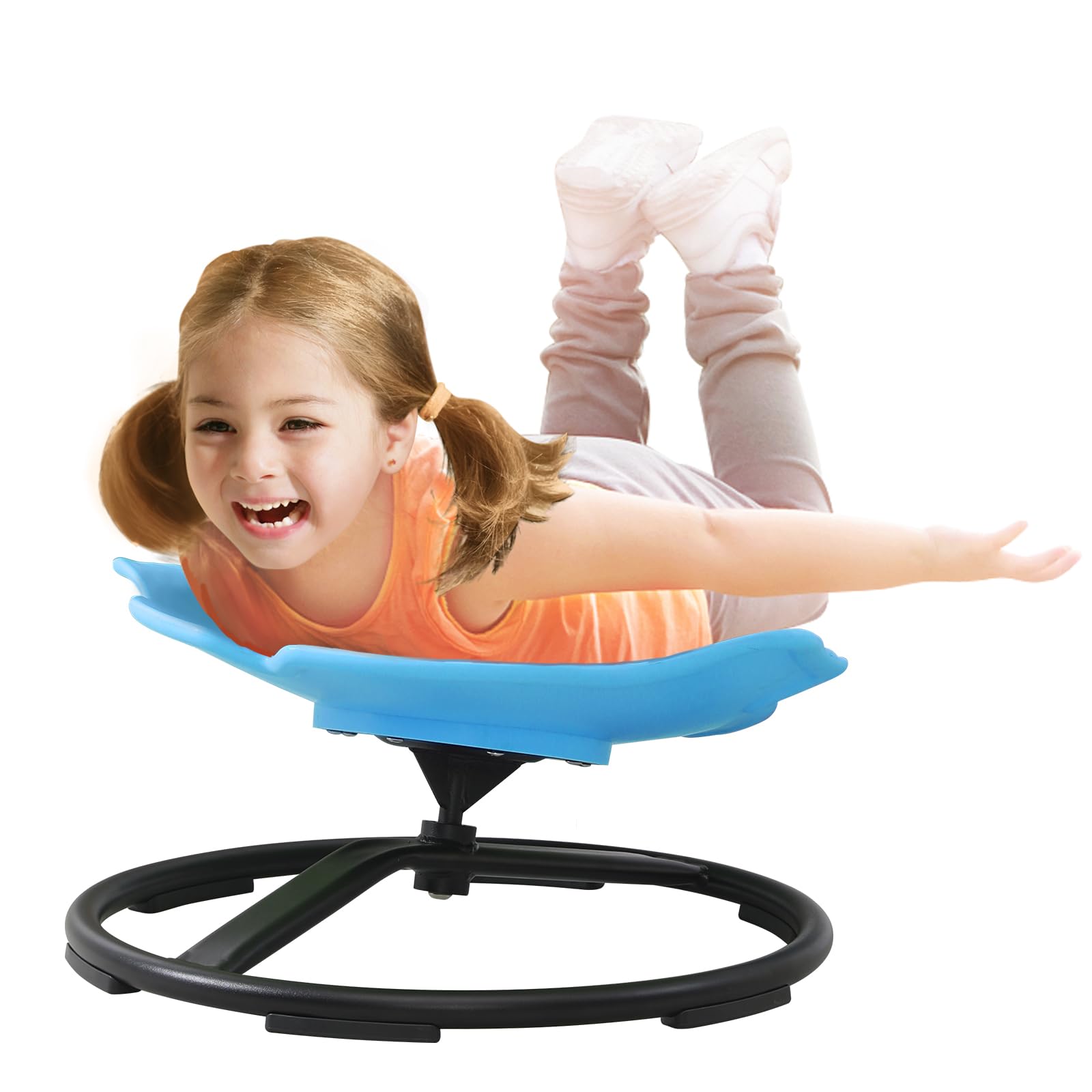 HAPPYMATY Sensory Spinning Chair for Kids Autism, Kids Swivel Chair Sensory Autism, Sit and Spin for Kids, Therapy Centers Sensory Room Items Blue