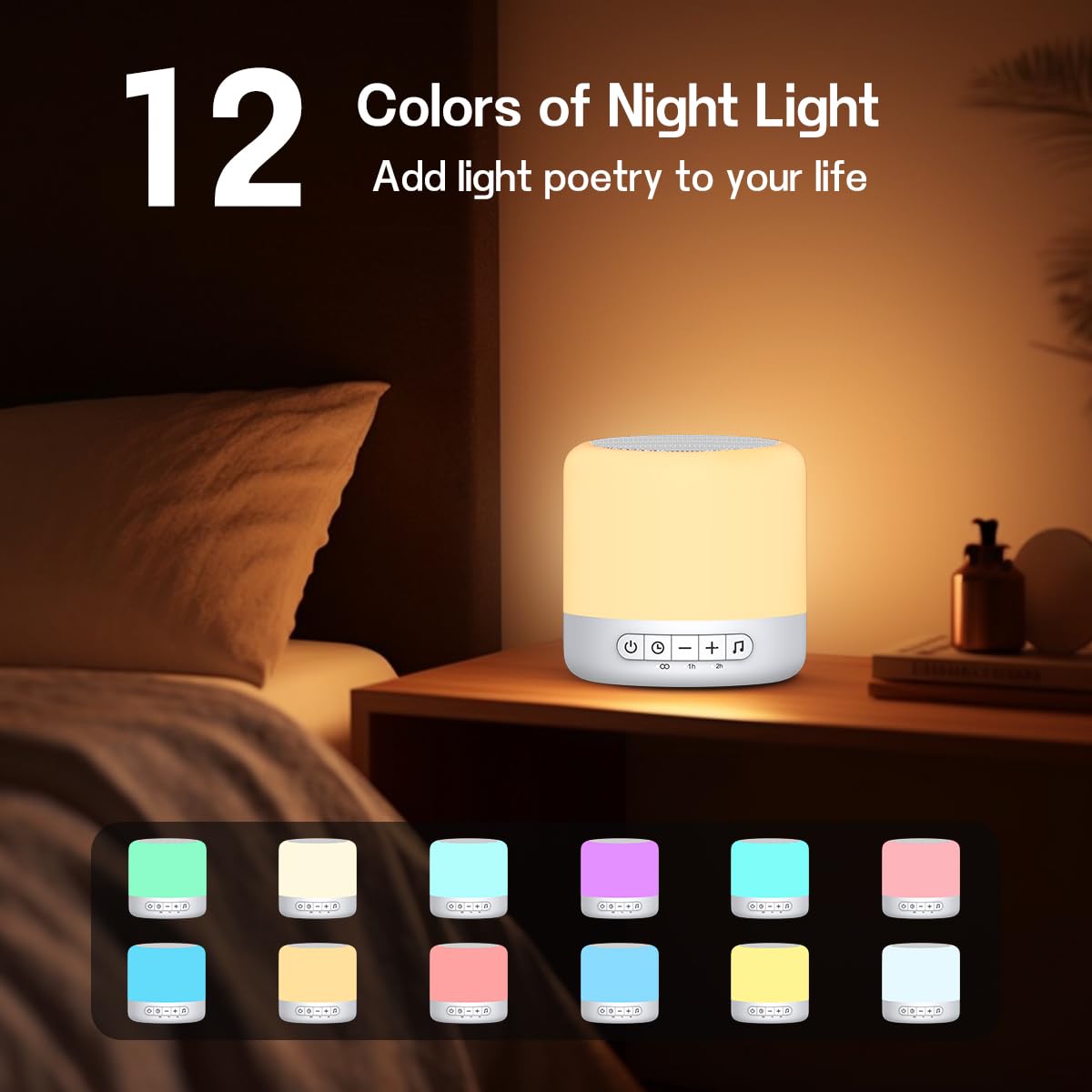 Easysleep Sound Machine Baby White Noise Machine for Sleeping,Toddler Sleep Trainer with 30 Soothing Sounds 12 Night Light,Timers, App Remote Control, Night Light Sleep Machine for Nursery Kid