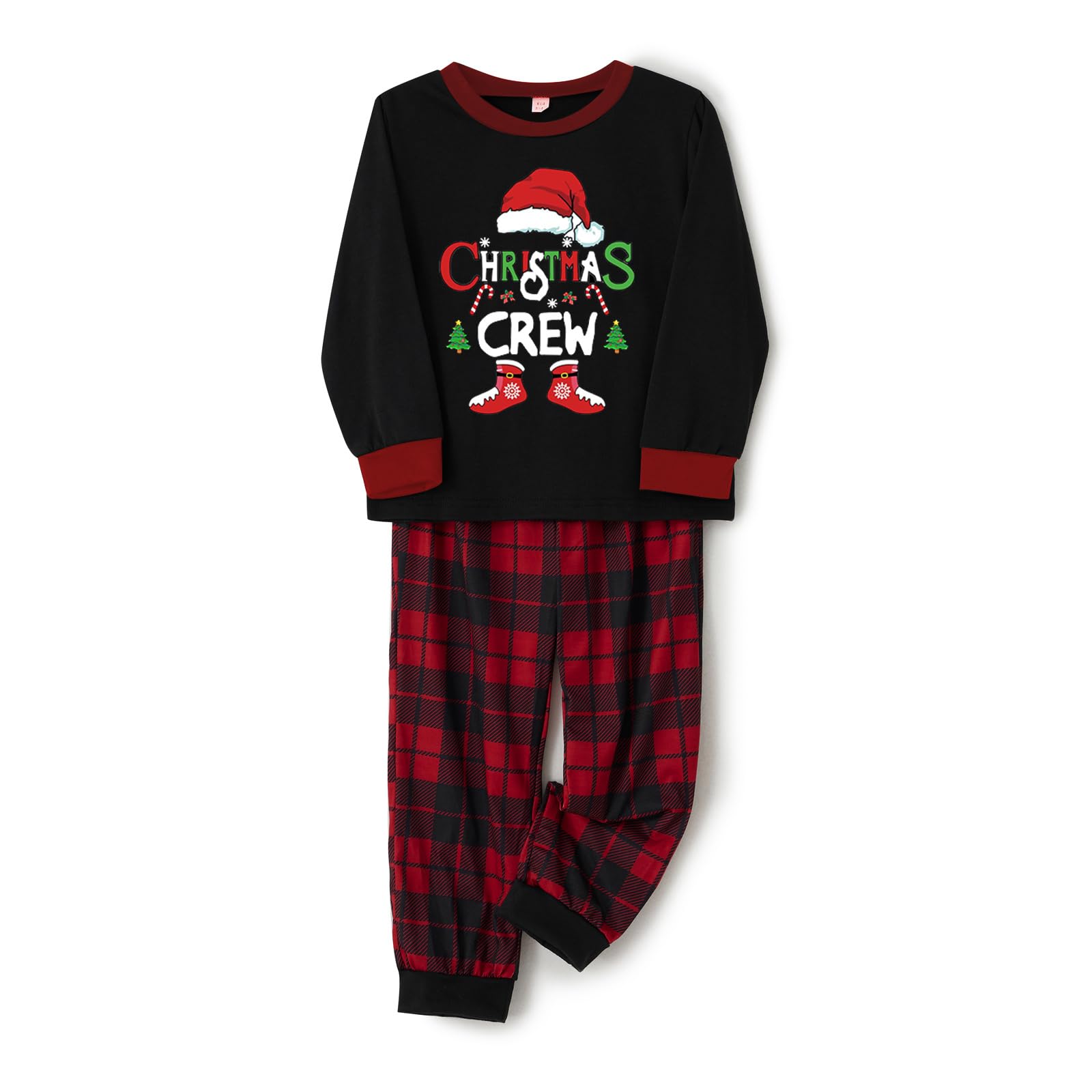 OAKFashion Christmas Family Pajamas Sets, Christmas Family Matching Pajamas Sleepwear Pjs Xmas Jammies Holiday(&b-11, Kids, 10 Years)