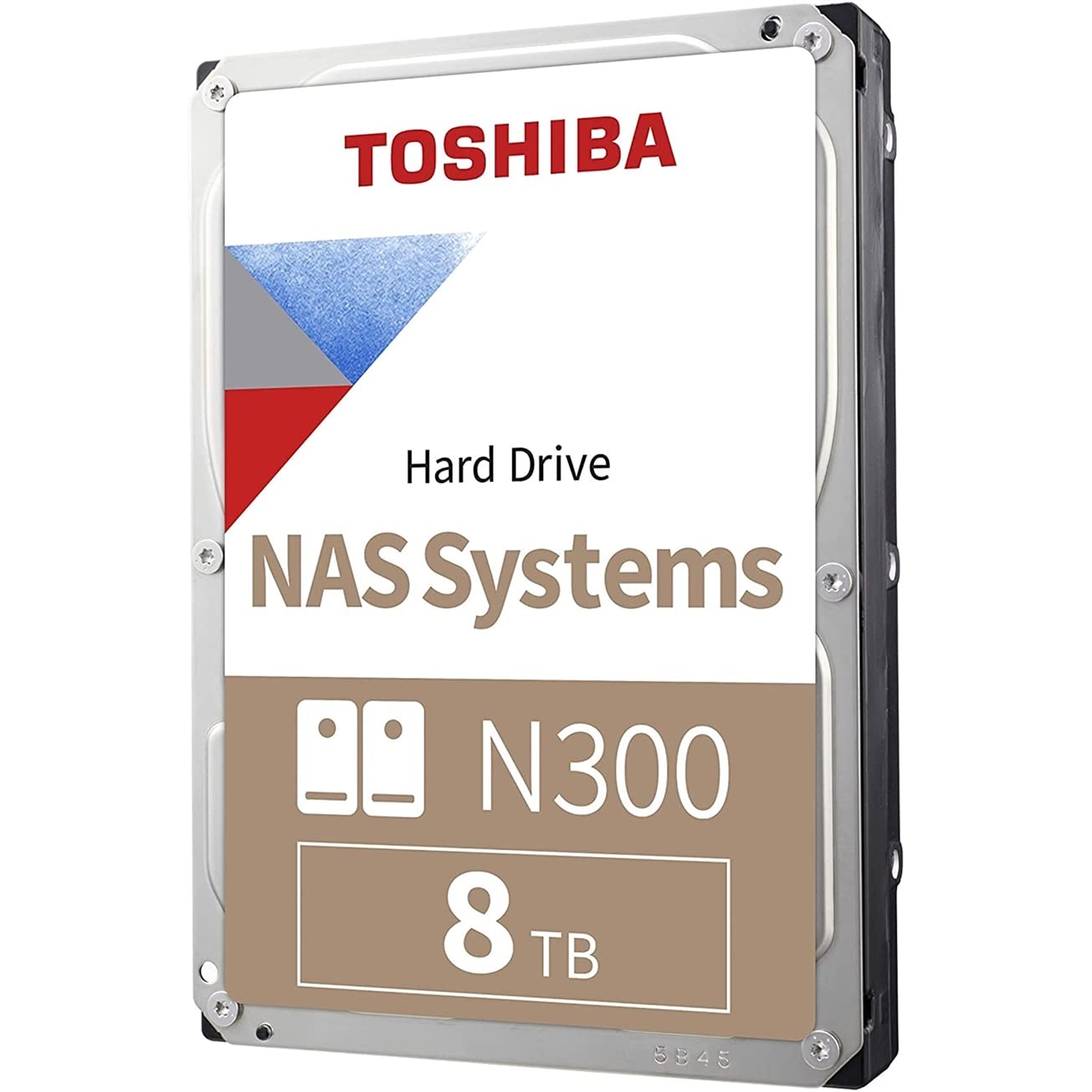 Toshiba N300 8TB NAS 3.5-Inch Internal Hard Drive - CMR SATA 6 GB/s 7200 RPM 256 MB Cache - HDWG480XZSTA, Silver
