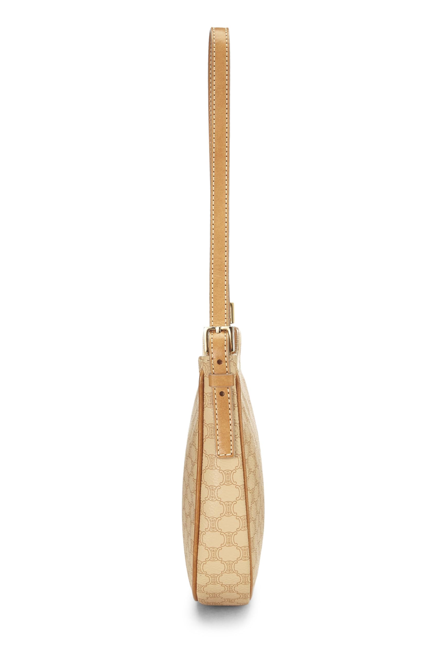 Céline, Pre-Loved Beige Coated Canvas Macadam Handle Bag, Beige