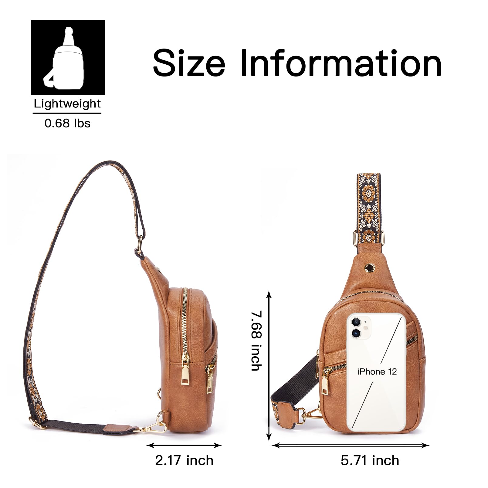 Telena Sling Bag for Women Crossbody Fanny Packs for Women Fashion Waist Bag with Adjustable Strap