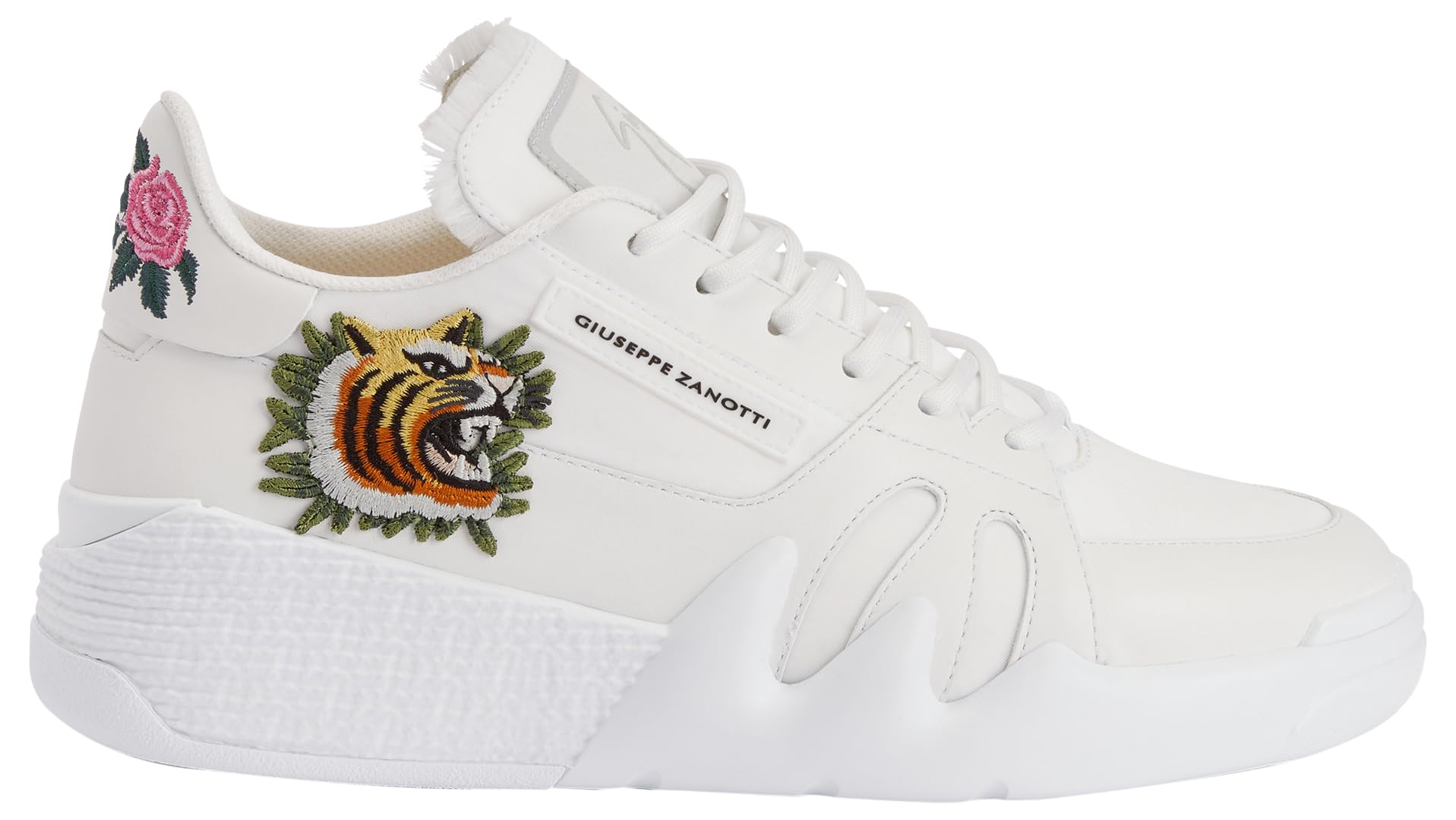 Giuseppe Zanotti, Talon Fabric Low Top Sneakers, 8, White