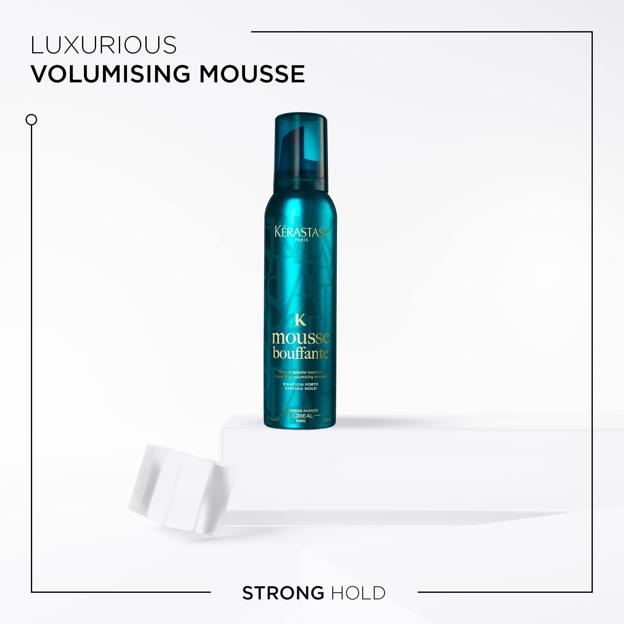 KÉRASTASE Mousse Bouffante Hair Mousse, Volumizing and Bodying Styling Product, Strong Hold, Heat Protectant with Vitamins for All Hair Types, 150ml