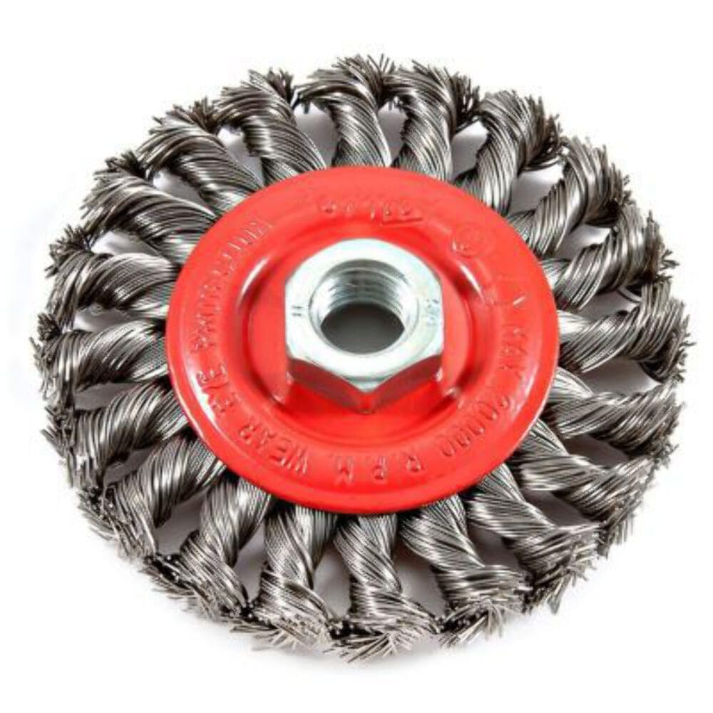 Forney 72759 4-Inch x .020 x 5/8-11 Knot Wire Wheel