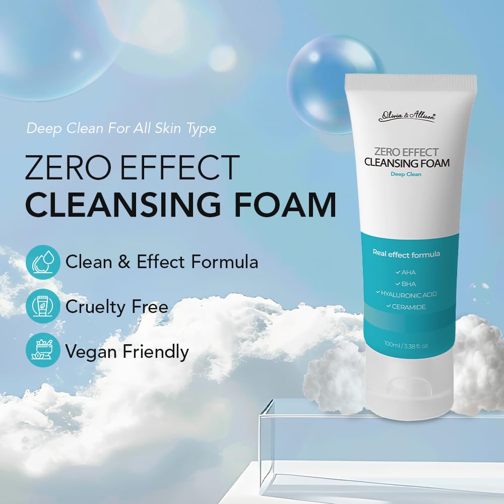 Olivia & Allison ZERO EFFECT CLEANSING FOAM 3.38fl oz (100ml)