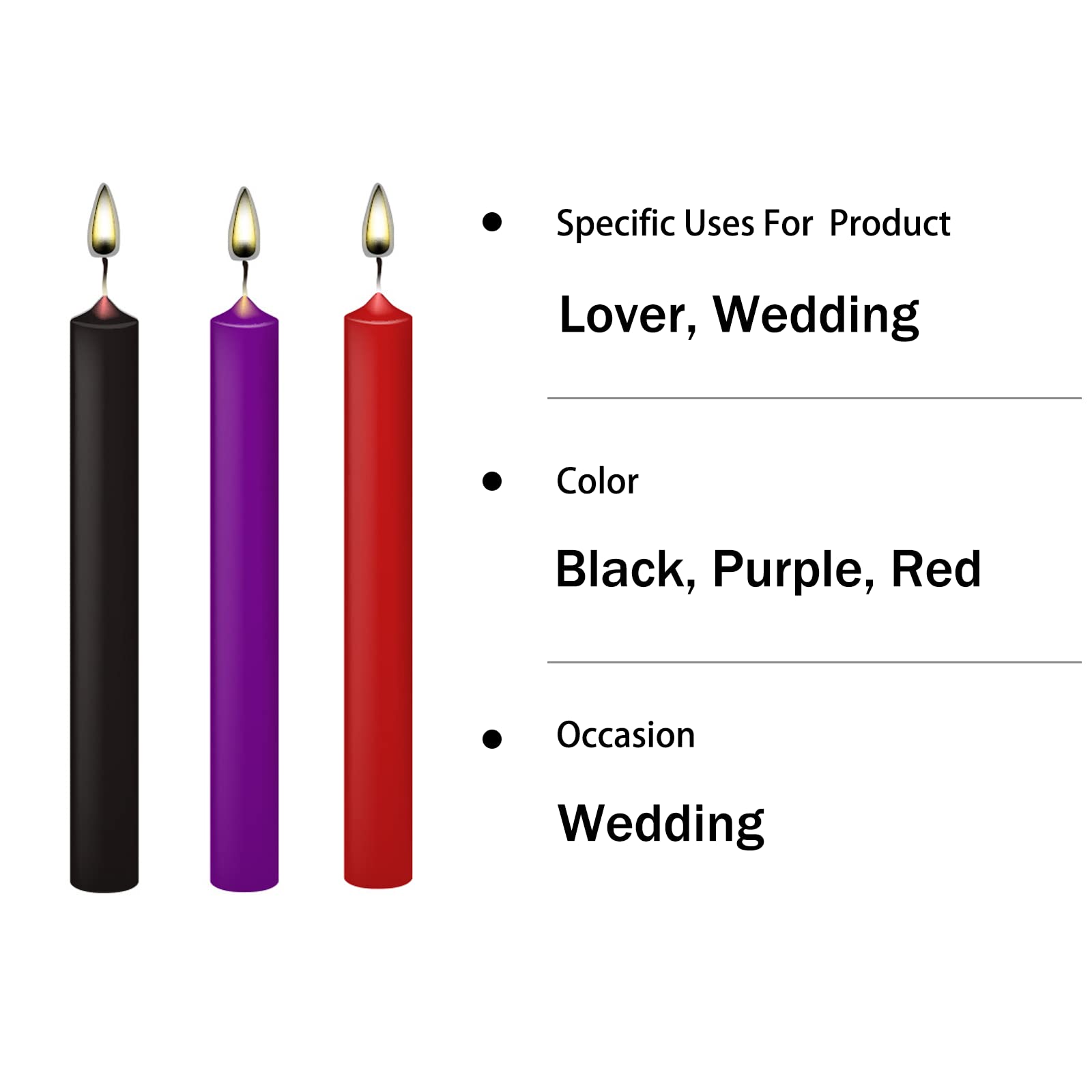 Low Temperature Candles Low Heat Candles Romantic Wax Play Candles for Lovers Couples Wedding