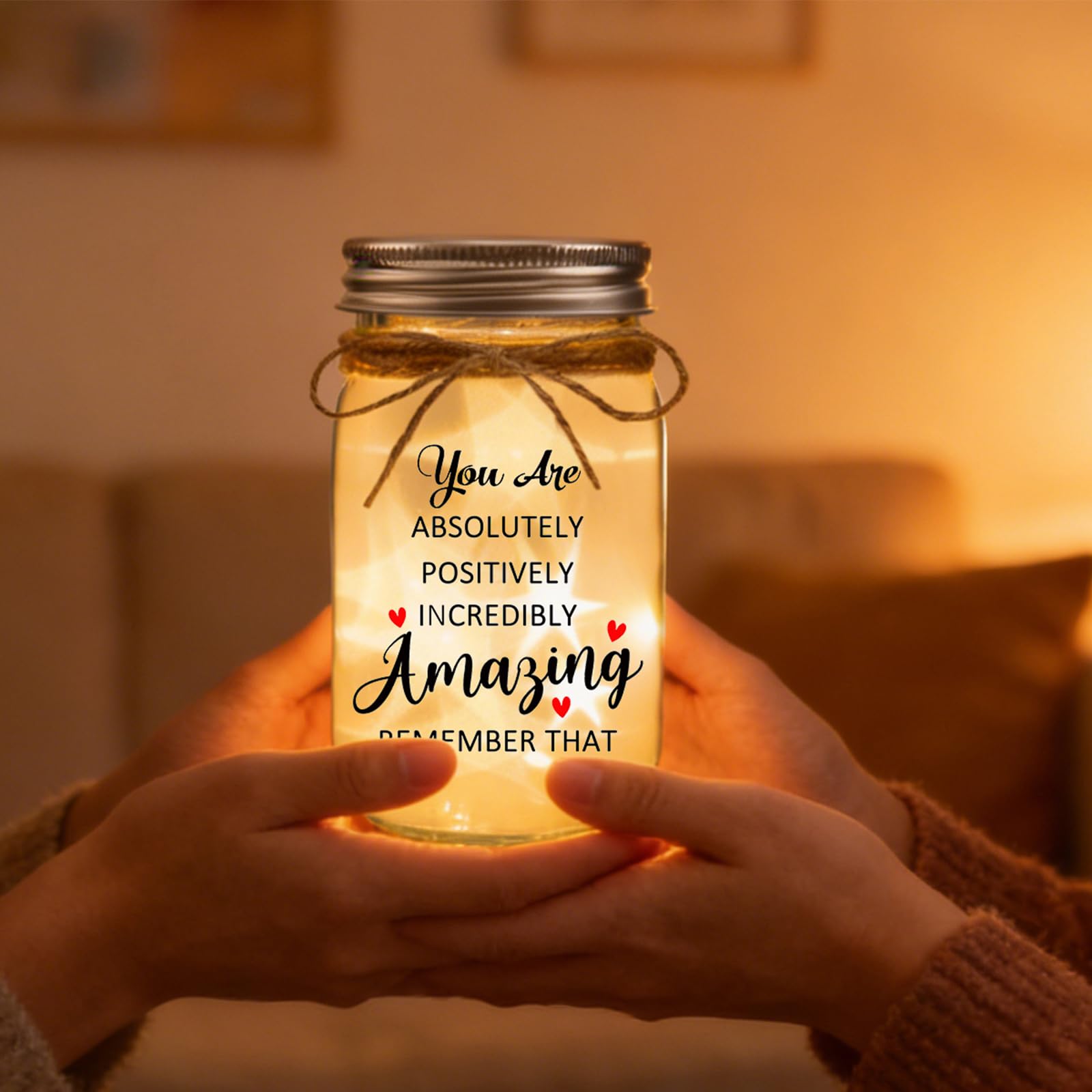 Spegiffu Thank You Gifts for Women Mason Jar - You Are Amazing Gifts for Women Best Friend Birthday Christmas Mother's Day Coworker Leaving Boss Lady Teacher Retirement Gift for Woman Appreciation