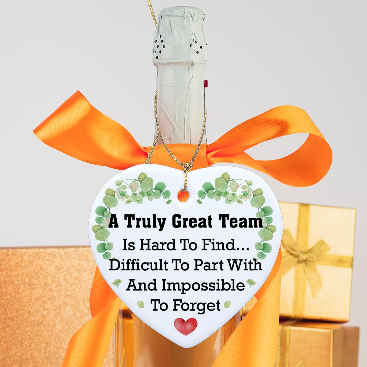 Team Gifts for Coworkers Ceramic Ornaments Thank You Gifts for Team Coworker Colleague Mentor Boss Leader, a Truly Amazing Team Hanging Ceramic Heart Ornament Keepsake