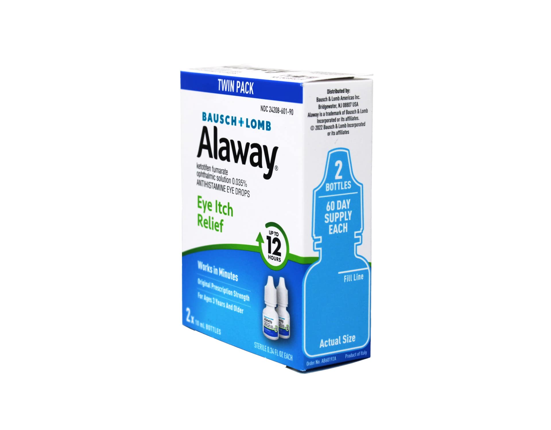 Alaway Allergy Eye Itch Relief Drops 10mL Twin Pack