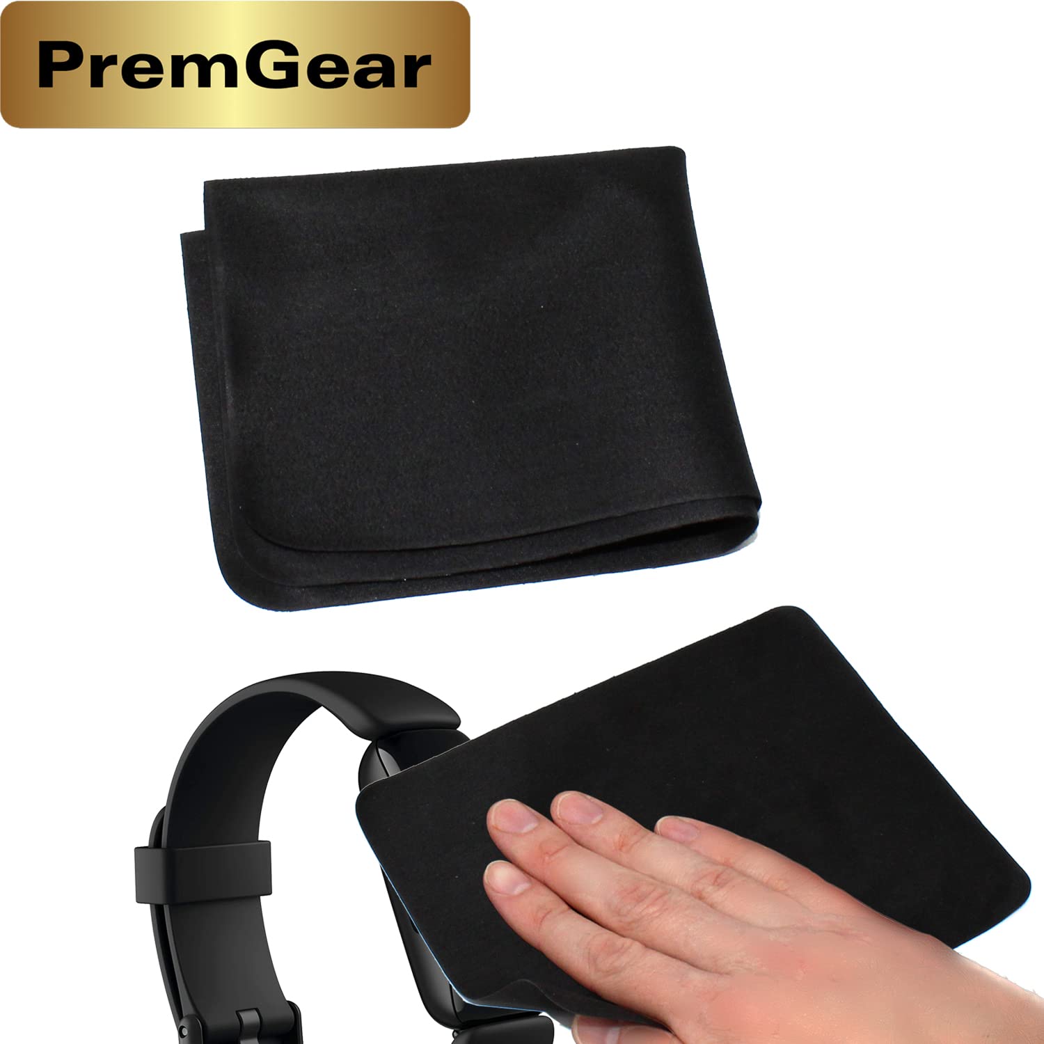 Fitbit Inspire 3 Health & Fitness Activity Tracker (Black) with Workout Intensity, Sleep Tracking, Heart Rate, S & L Bands, 3.3foot Charging Cable, Wall Adapter, Screen Protectors & PremGear Cloth