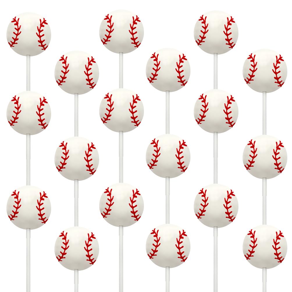 Baseball Candy Lollipops - 18 Count Individually Wrapped Suckers - Great for Baseball Party Favors - Sports Snacks - Baseball Goodie Bags - Softball Team Treats