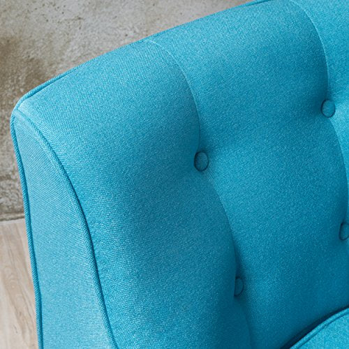 Christopher Knight Home Felicity Mid-Century Fabric Arm Chair, Teal 29.5D x 25W x 30.5H Inch
