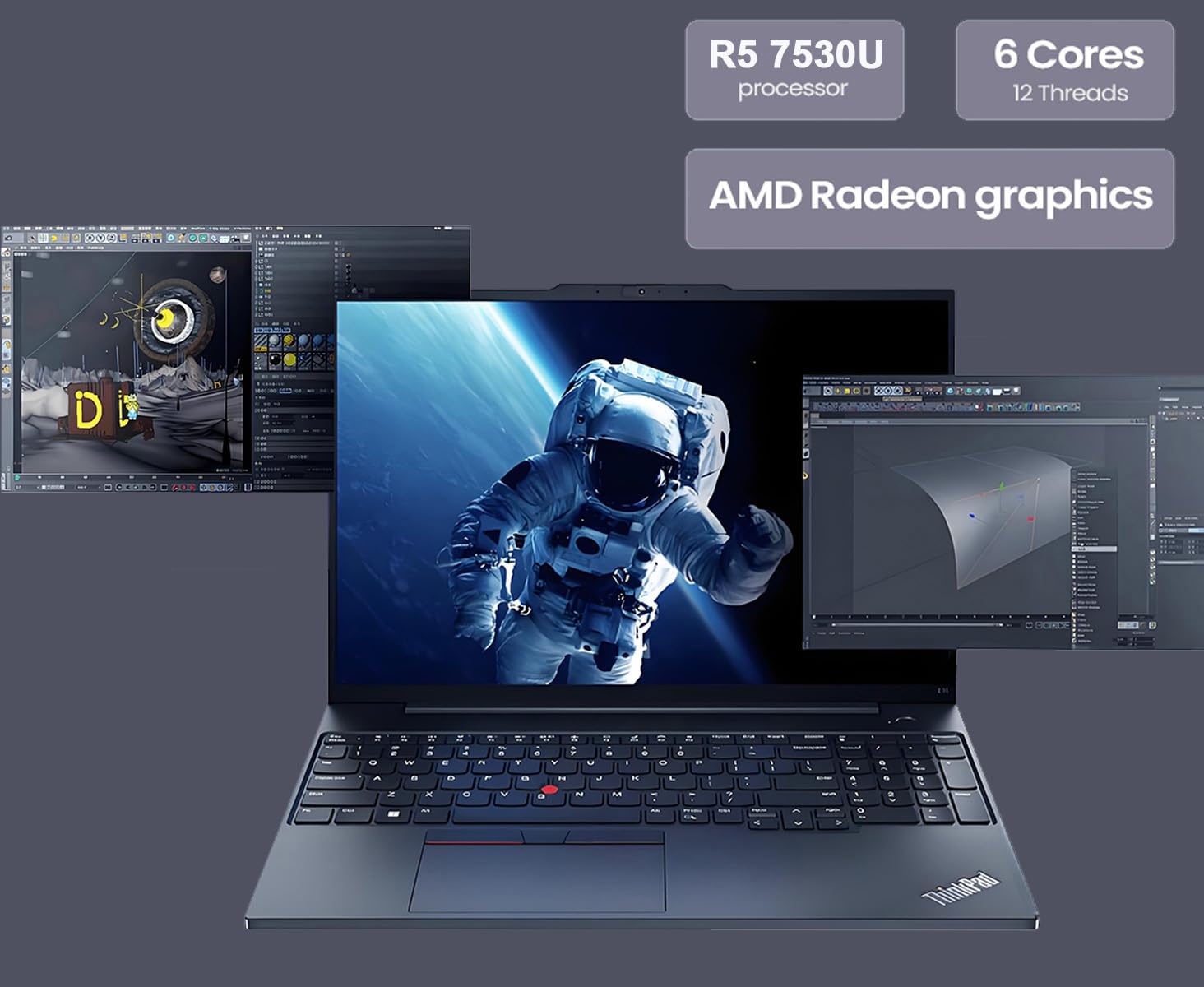 Lenovo ThinkPad E16 Business Laptop (16" FHD+ Display, AMD Ryzen 5 7530U(> Intel i7-1165G7), 16GB RAM, 512GB SSD) Fingerprint, Backlit, 1080p Webcam, WiFi 6, Ethernet, Win 11 Pro w/ Copilot, Black