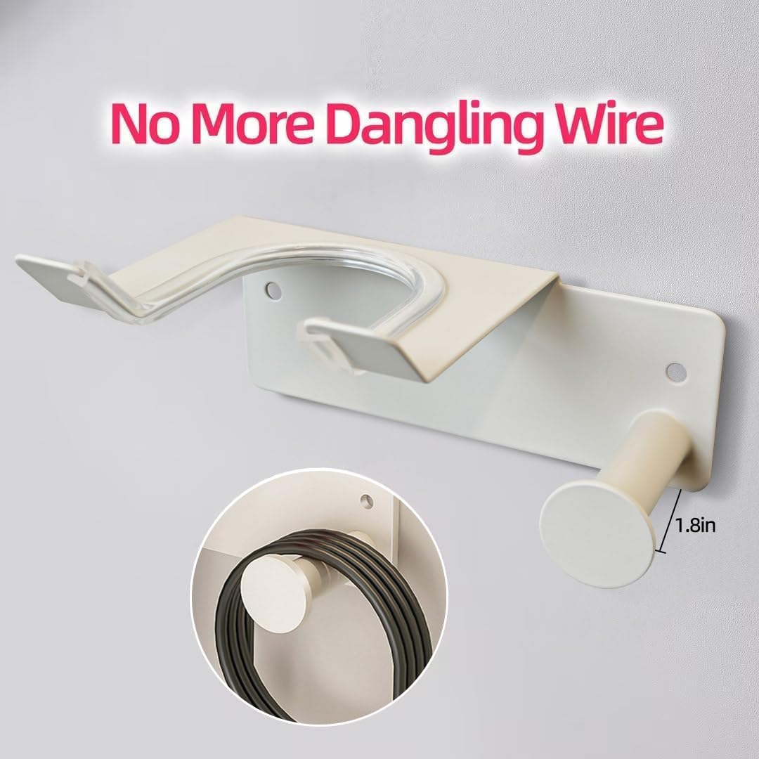 Hair Dryer Holder, HairDryer Holder Wall Mounted, Self Adhesive Blow Dryer Holder, Stainless Steel Hair Dryer Holder, Hairdryer Holder for Bathroom White BANJEKT