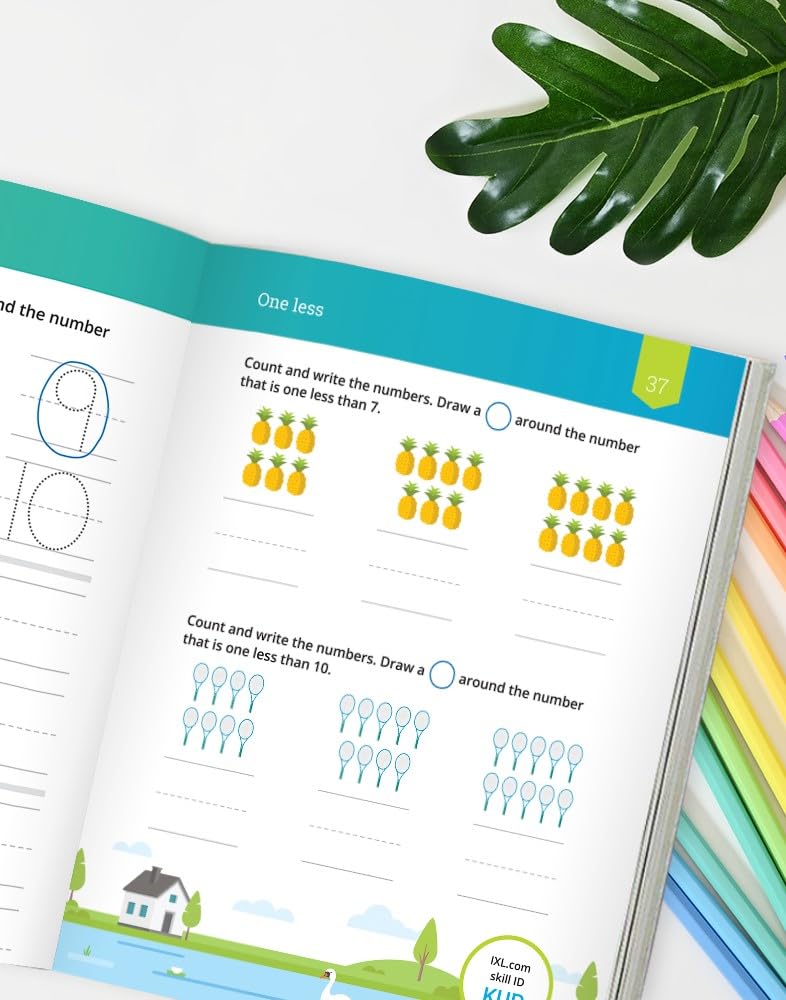 IXL The Ultimate Math Kindergarten Workbooks, Activity Book for Kids Ages 5-6 Covering Addition, Subtraction, Learn to Write and Count Numbers Through 100, Shapes, Telling Time, and More Mathematics