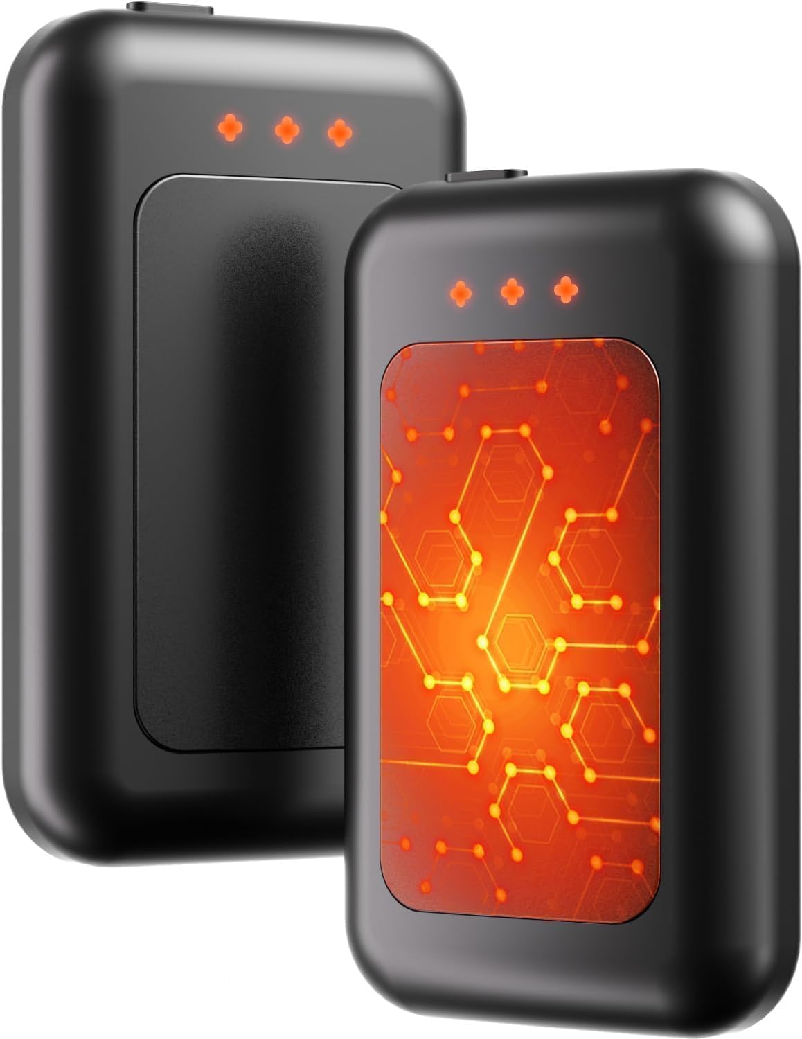 Jerritte Electric Hand Warmers Rechargeable 2 Pack, Rechargeable Hand Warmer, 16 Hrs Portable Hand Warmer for Outdoor Camping Hunting Golf Accessories, Gifts for Women Men Black