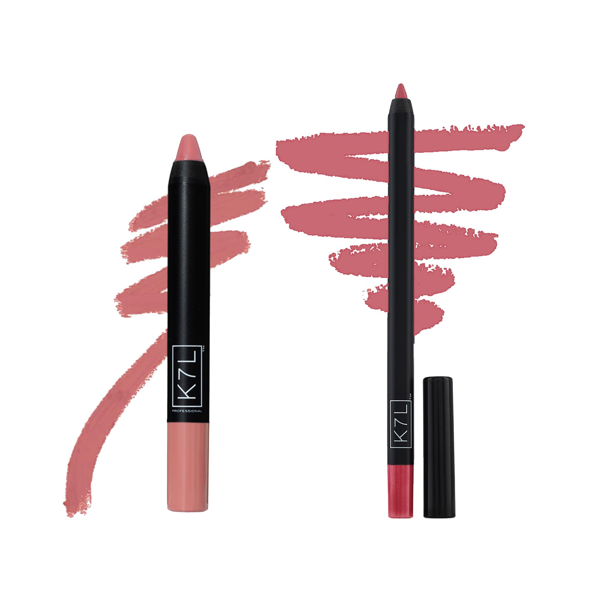 K7L Nude Pink Matte Lipstick and Pink Lip Liner - Waterproof and Smudgeproof
