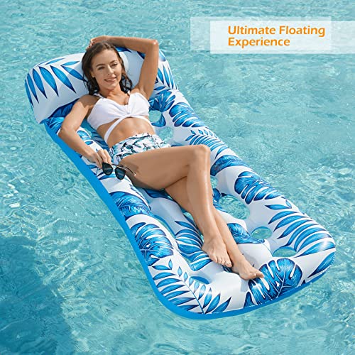 Jasonwell Inflatable Pool Float Lounge - Floaties Rafts for Adults Floating Lounger Sun Tanning Floats Cool Water Floaty Swimming Lake Beach Party Toys