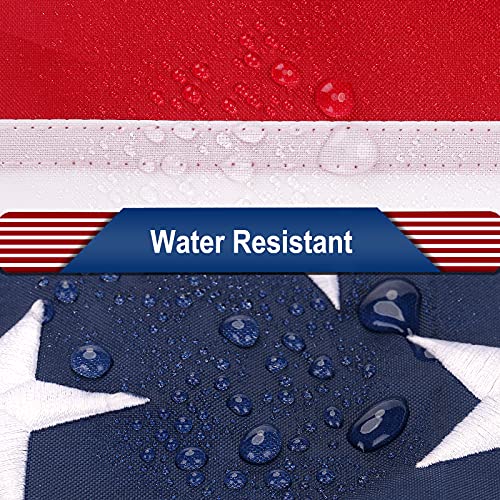American Flag 3x5 FT TearProof Series Outdoor Heavy Duty - 100% in USA, Spun Polyester American Flags for Outside 3x5 Longest Lasting, Premium Tough US Flag 3x5 FT, Spun Polyester USA Flag with Luxury Embroidered Stars and Brass Grommets (Premium Spun Pol