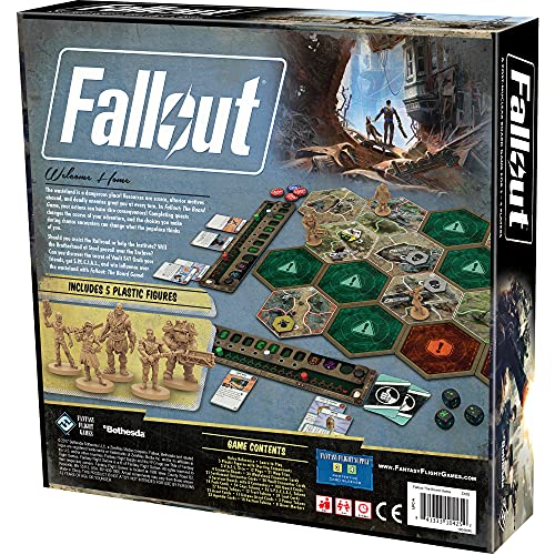 Fallout The Board Game (Base) | Strategy | Apocalyptic Adventure Game for Adults and Teens | Ages 14 and up | 1 to 4 Players | Average Playtime 2-3 Hours | Made by Fantasy Flight Games