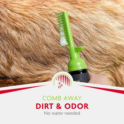 FURminator Tub-Free Deshedding Foam Comb, 3 Ounces, Grooming Comb for Dogs Helps Freshen Coat and Reduce Odors with No Rinsing