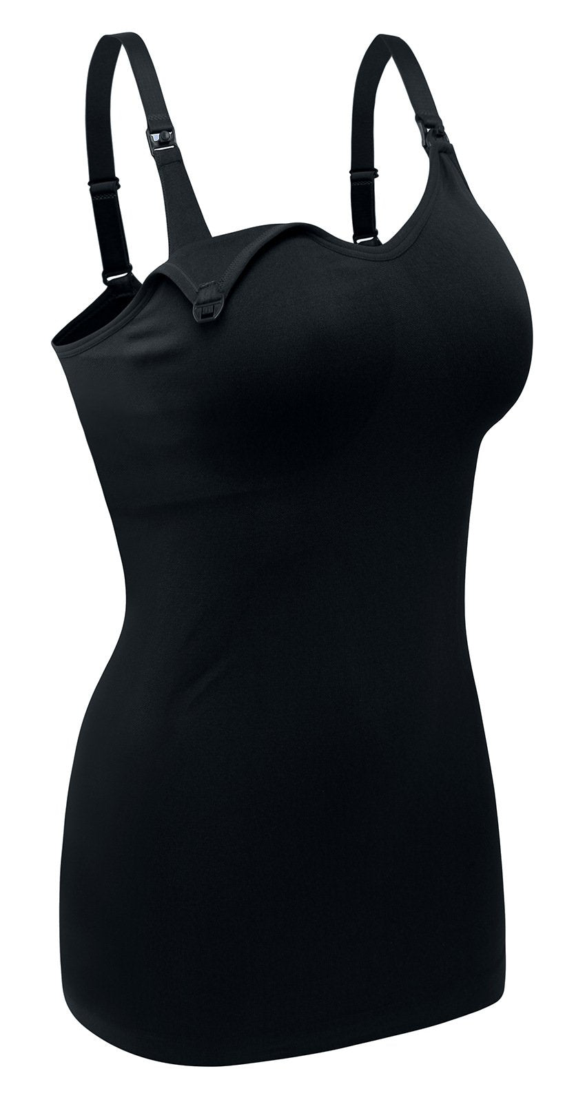 DAISITY Seamless Nursing Tank Tops for Women Breastfeeding Maternity Cami Bra Pack of 3 Color Black Grey White