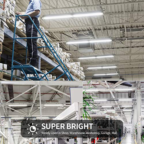 TRLIFE 4FT LED Light Bulbs, T8 4FT LED Tube Lights 28W 5000K Daylight White, 3360 Lumens Dual Row LEDs Replacement for 4 FT Fluorescent Fixture, Clear Cover, Dual-end Powered, Ballast Remove(4 Pack)