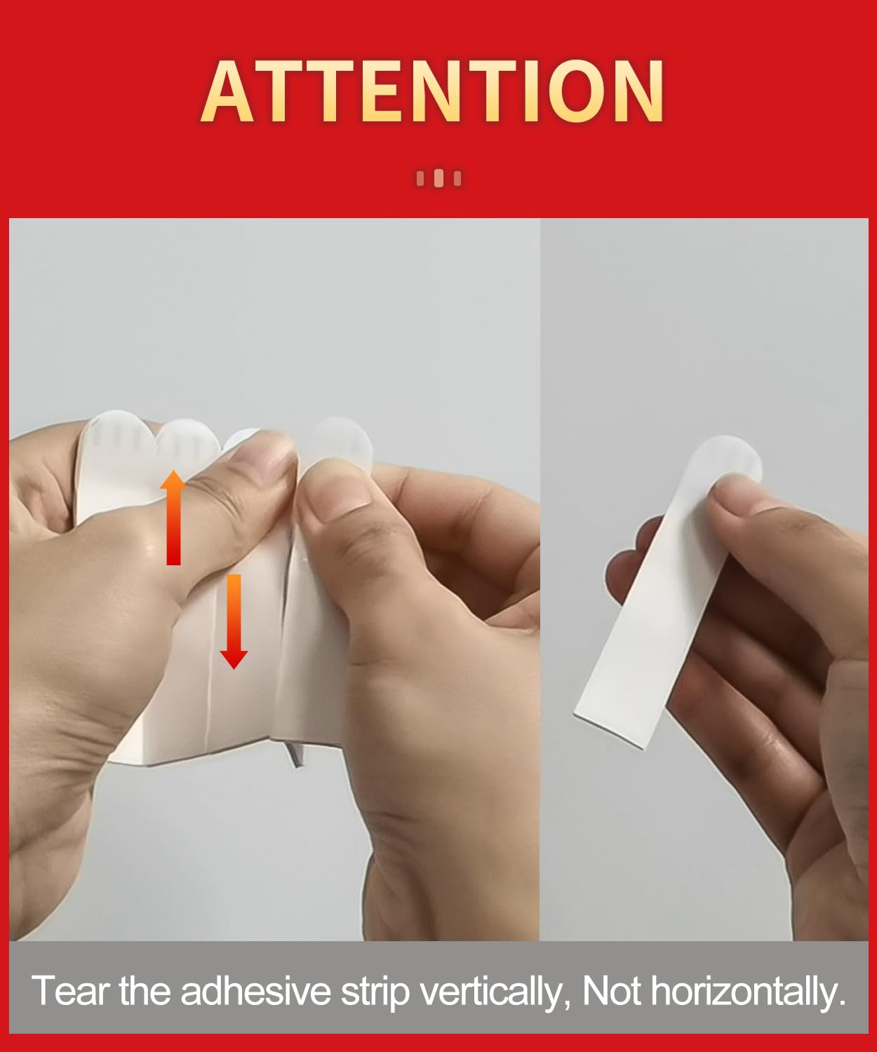 PHIXBEAR Damage Free Hanging Refill Adhesive Strips | 60 Medium White | Wall Poster Picture Strips Heavy Duty | Stretch Remove Cleanly