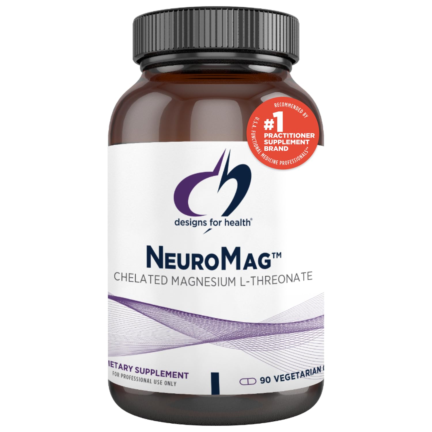 Designs for Health NeuroMag Magnesium L-Threonate - Chelated Magnesium Supplement from Magtein for Brain Health & Cognitive Function - Bioavailable Magnesium L Threonate (90 Vegan Capsules)