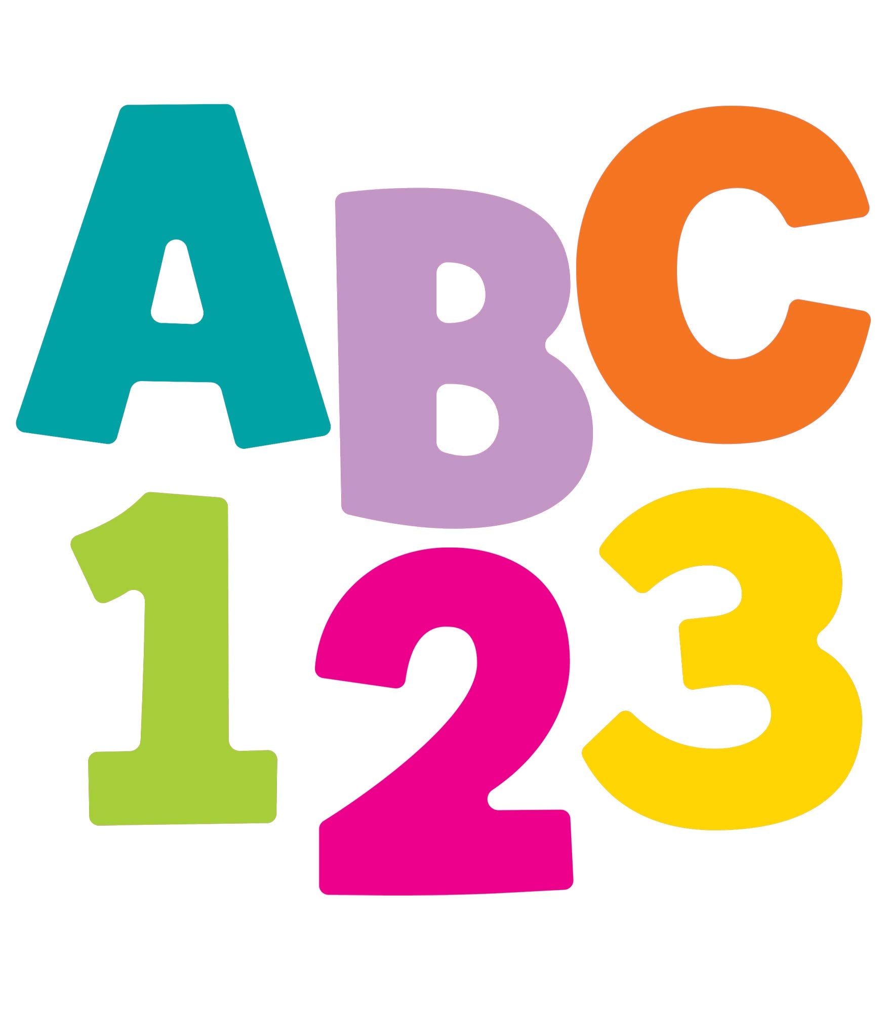 Carson Dellosa 152-Piece 3" Colorful Bulletin Board Letters for Classroom, Alphabet Letters, Numbers, Punctuation & Symbols, Cutout Letters for Bulletin Board, White Board and Colorful Classroom Decor