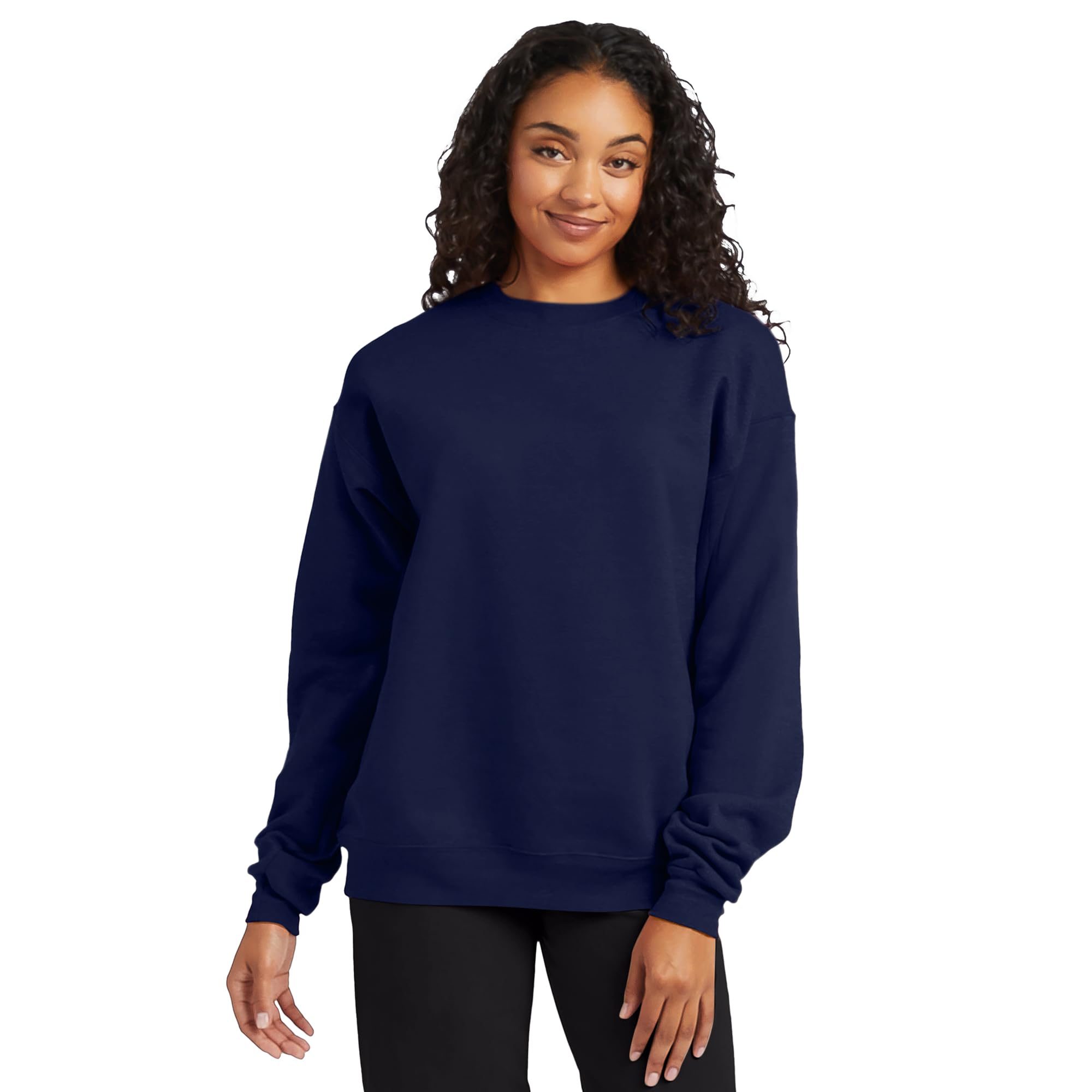 Hanes mens Ecosmart Sweatshirt, Navy, X-Large US