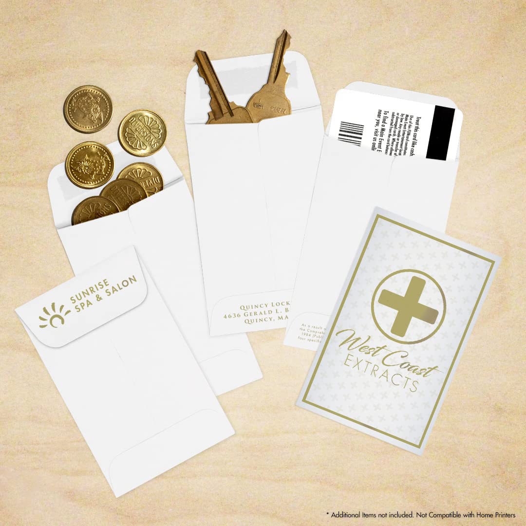 LUXPaper #1 Coin Envelopes | 2 1/4" x 3 1/2" | Bright White | 24lb. Text | 250 Qty