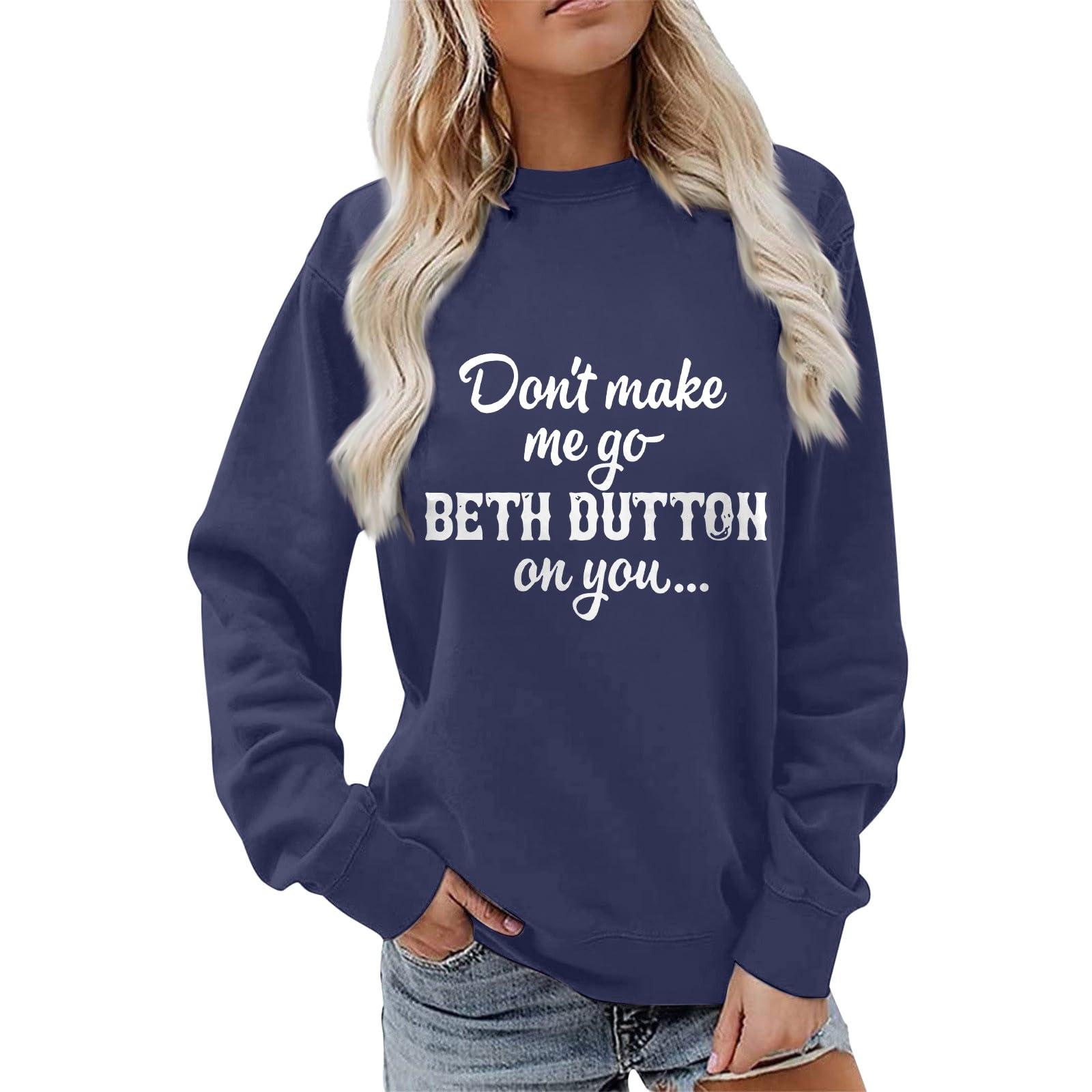 Women's Oversized Sweatshirts Long Sleeve Crewneck Graphic Pullover Sweatshirt Lounge Pullover Sweatshirts Deals Casual Pullover Tee Shirts Knit Tunic Tops Sweater Tops Long Sleeve Shirts Navy