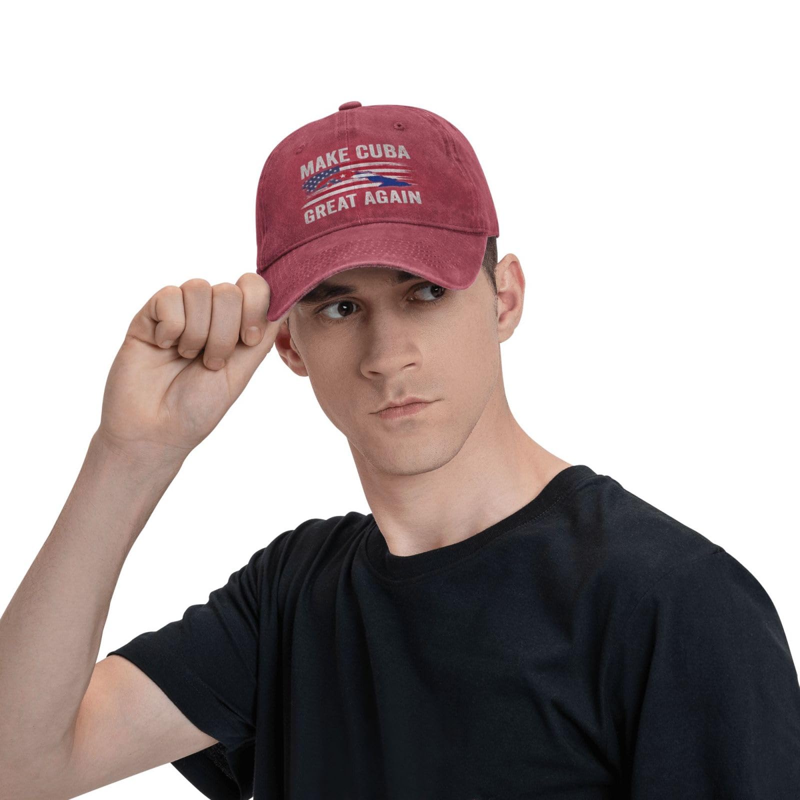 Make Cuba Great Again hat Cuban Flag Retro Cotton Cap Red