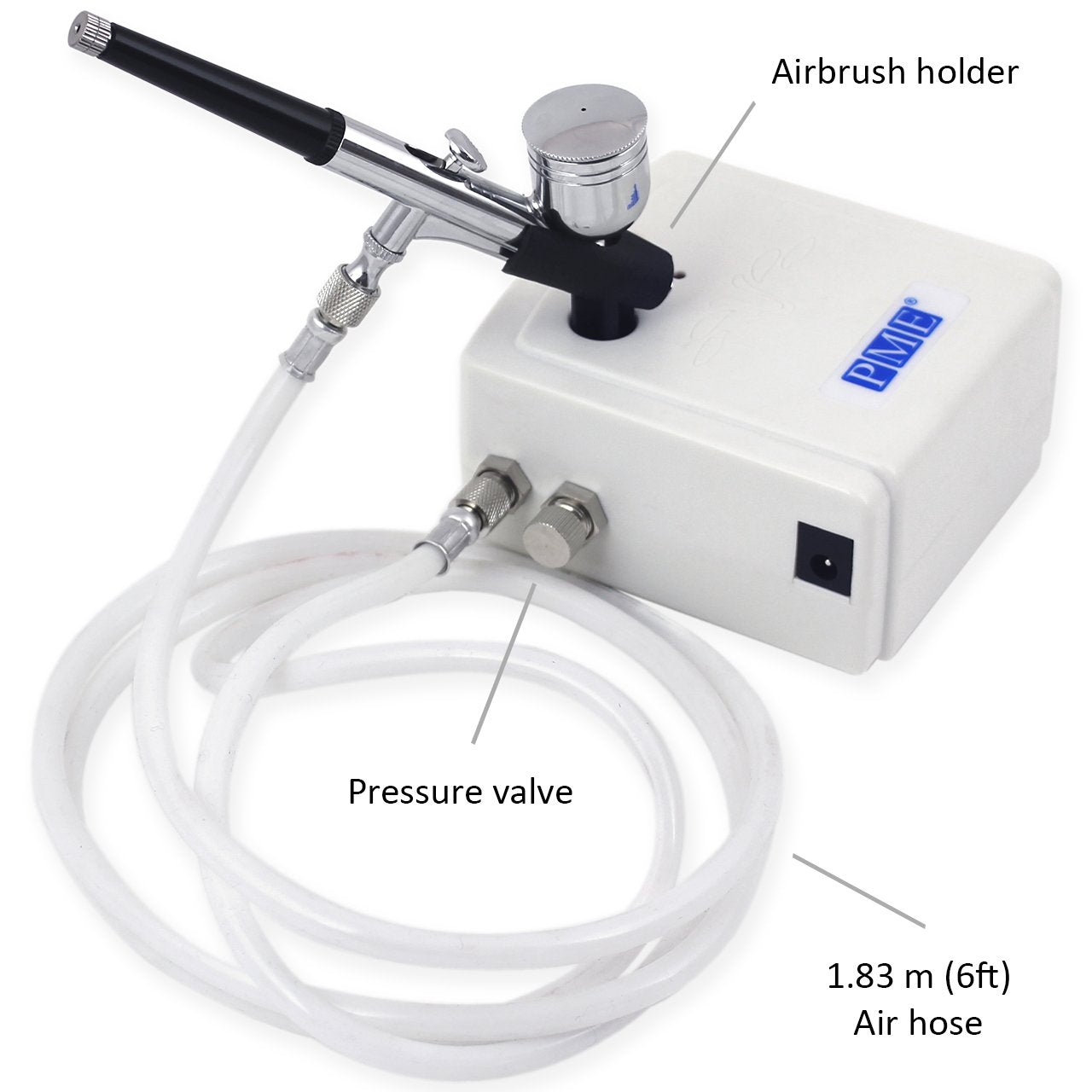 PME Airbrush Compressor Kit, for Cake Craft and Cake Decorating, White