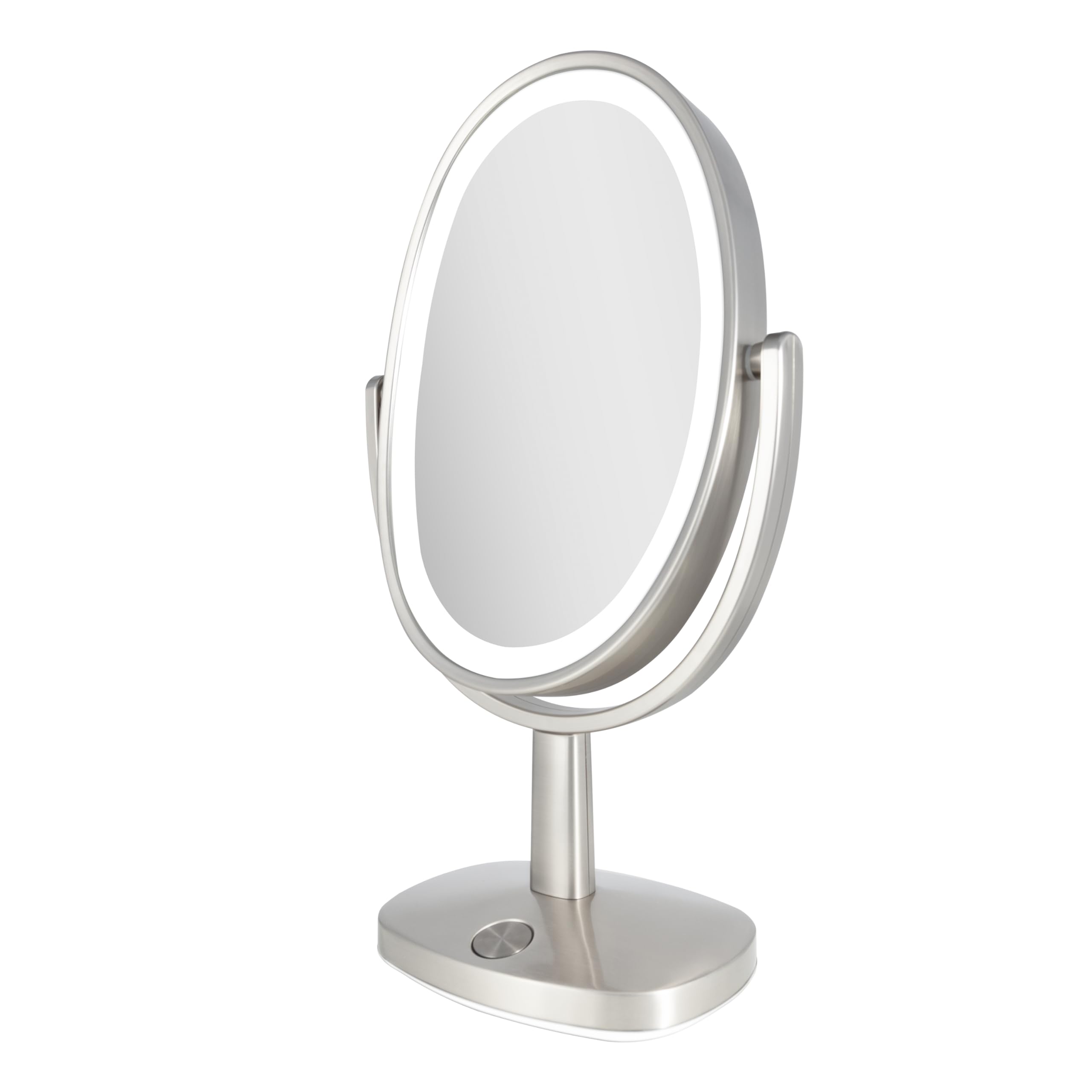 Zadro Newport 10" by 18" Oval LED Lighted Makeup Mirror with Magnification 5X/1X Touch Control Makeup Mirror with Lights